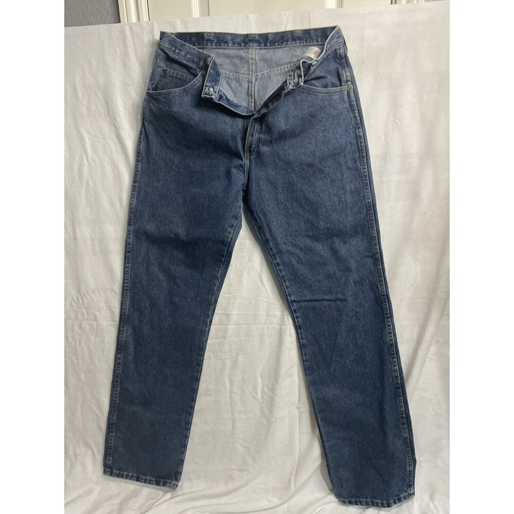 Wrangler 96501DS Premium‎ Quality Medium Wash Regular Fit Jeans Sz 36x 34